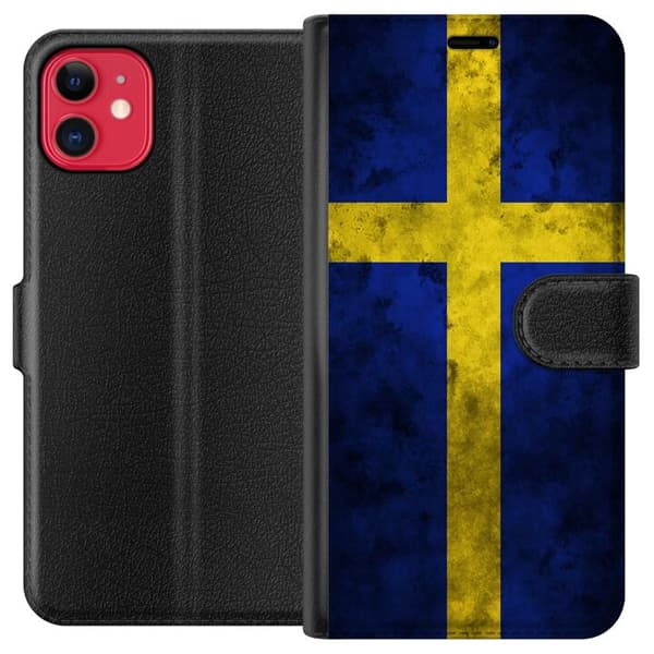 Kompatibel Tegnebogsetui til Apple iPhone 11 Sverige Flag