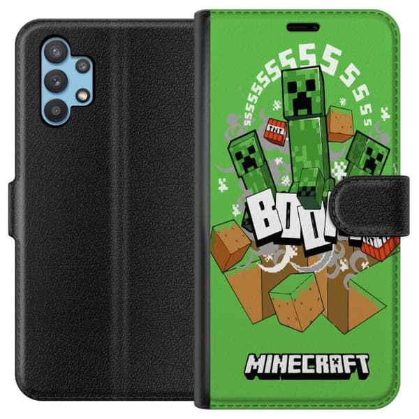 Kompatibelt Plånboksfodral till Samsung Galaxy A32 5G Minecraft