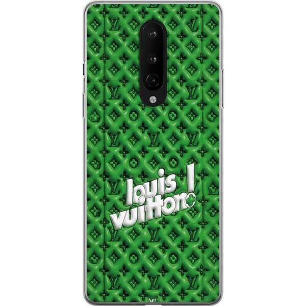 Kompatibelt Mobilskal till OnePlus 8 Grönt lyxmönster med monogram