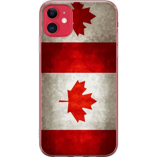 Kompatibel Mobilcover til Apple iPhone 11 Canadisk flag med klassisk rød hvid design