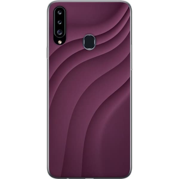 Kompatibelt Mobilskal till Samsung Galaxy A20s Plum Motion