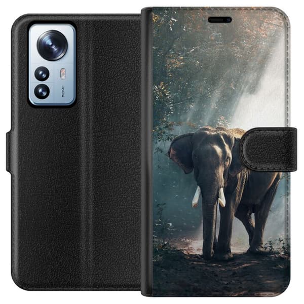 Kompatibel Tegnebogsetui til Xiaomi 12 Pro Elefant