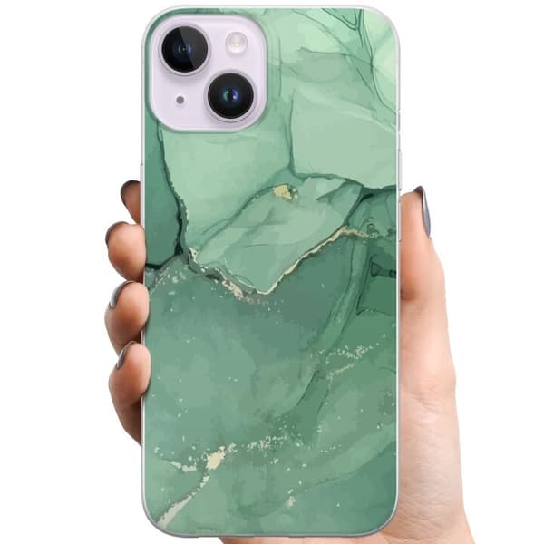 Kompatibelt Mobildeksel til Apple iPhone 15 Plus Grønn marmor