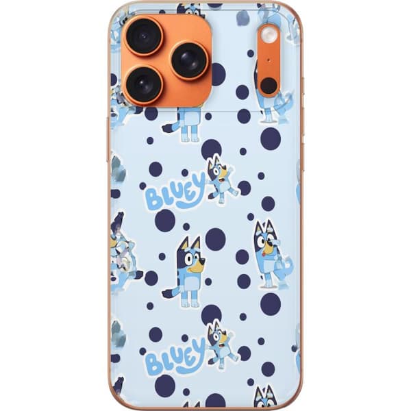 Kompatibelt Mobildeksel til Apple iPhone 17 Pro Max Bluey-mønster i lyseblå design