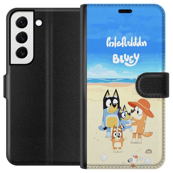 Kompatibel Tegnebogsetui til Samsung Galaxy S22+ 5G Bluey
