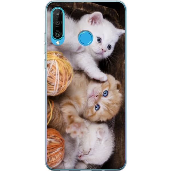 Kompatibelt Mobilskal till Huawei P30 lite Katter