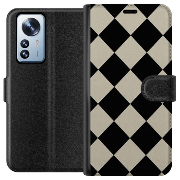 Kompatibel Tegnebogsetui til Xiaomi 12 Pro Mono-diamant