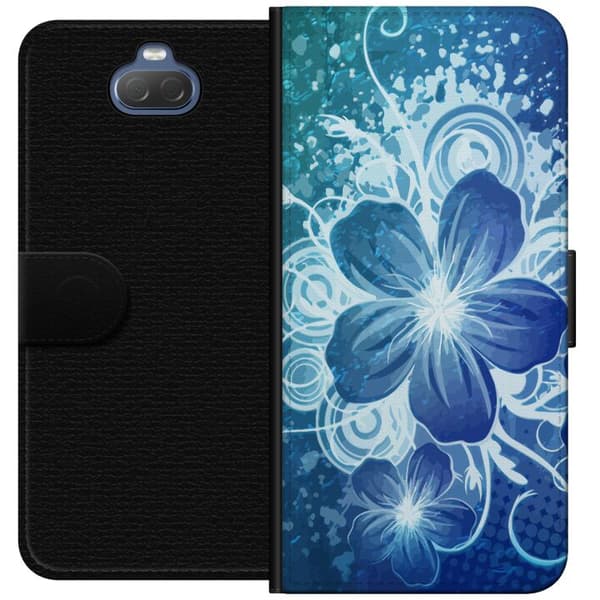 Kompatibel Tegnebogsetui til Sony Xperia 10 Blomst