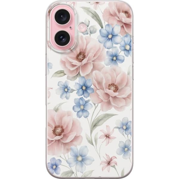 Kompatibelt Mobilskal till Apple iPhone 16 Romantiska blommor