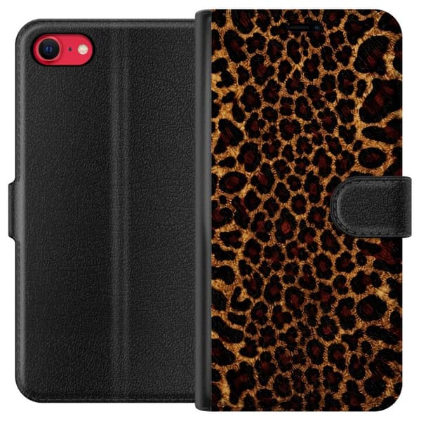Kompatibelt Lommeboketui til Apple iPhone SE (2022) Leopardikon