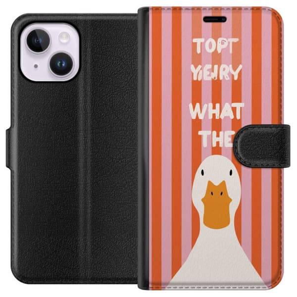 Kompatibel Tegnebogsetui til Apple iPhone 14 Plus What The Duck