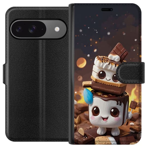 Kompatibelt Plånboksfodral till Google Pixel 9 Pro Sött dessertdesign med marshmallow