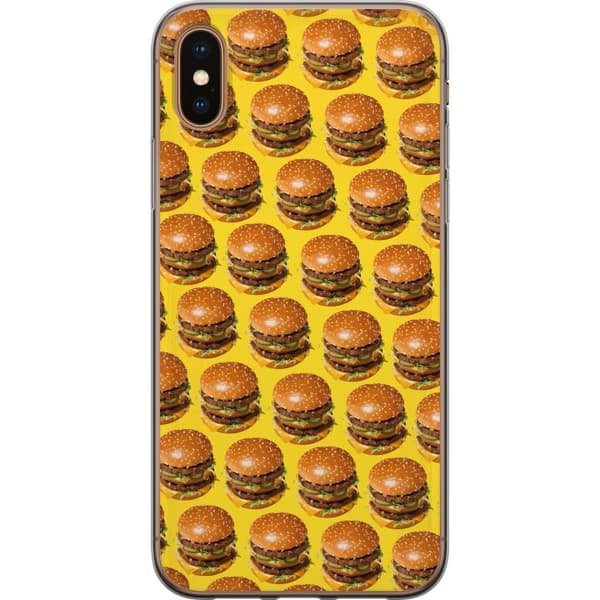 Kompatibelt Mobildeksel til Apple iPhone X Grafisk hamburgermønster for matelskere