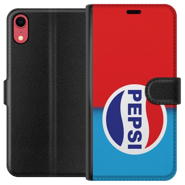 Kompatibel Tegnebogsetui til Apple iPhone XR Ikonisk Pepsi-design