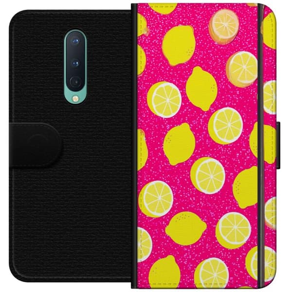 Kompatibelt Plånboksfodral till OnePlus 8 Citronmönster rosa