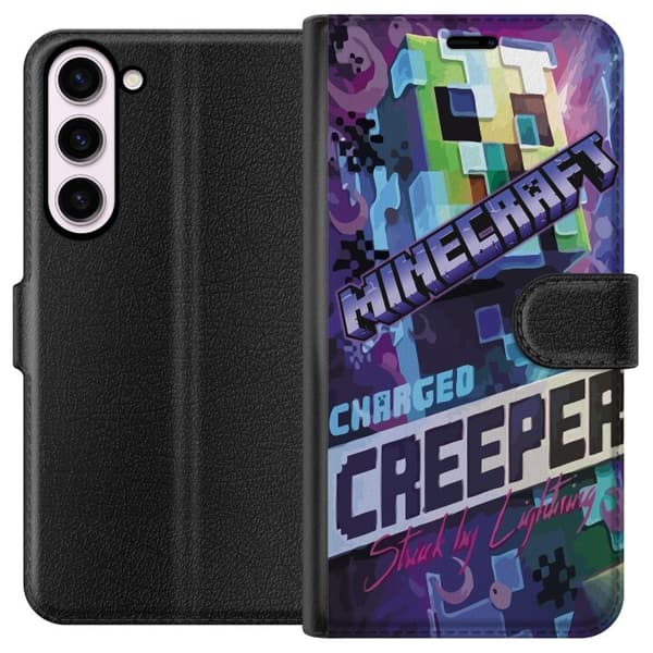 Kompatibel Tegnebogsetui til Samsung Galaxy S23+ Minecraft