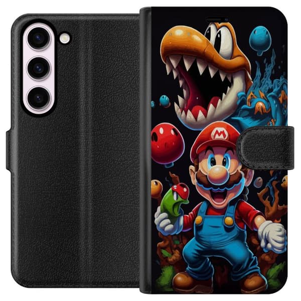 Kompatibelt Plånboksfodral till Samsung Galaxy S23 Super Mario