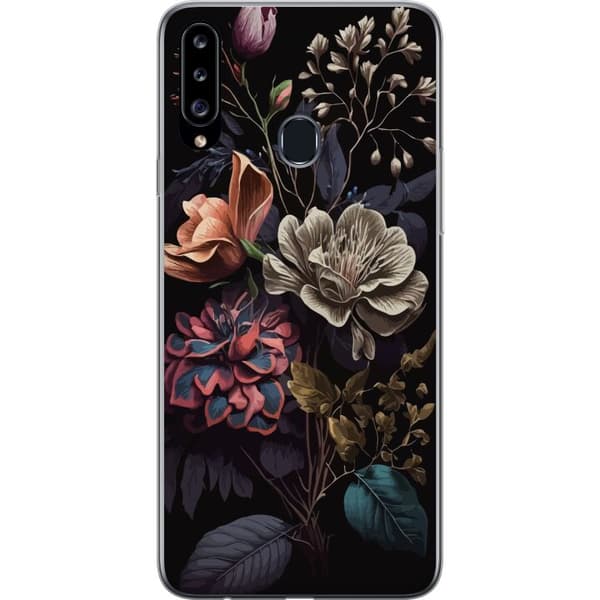 Kompatibelt Mobilskal till Samsung Galaxy A20s Blommor