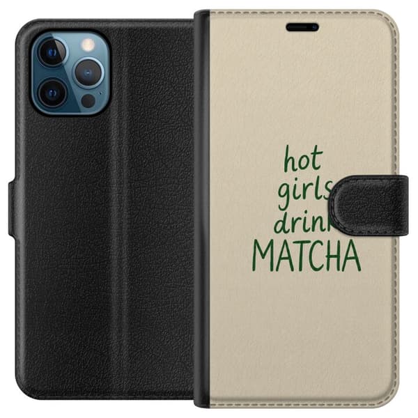 Kompatibel Tegnebogsetui til Apple iPhone 12 Pro Matcha Klub