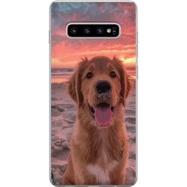 Kompatibelt Mobildeksel til Samsung Galaxy S10+ Hund
