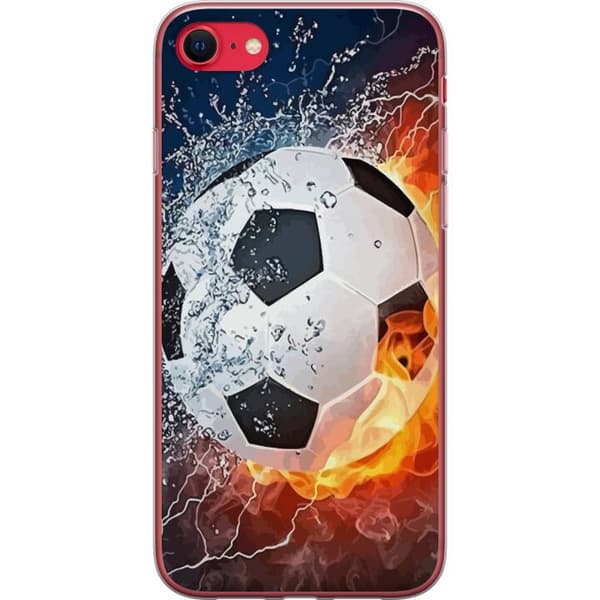Kompatibelt Mobildeksel til Apple iPhone SE (2020) Fotball Eld