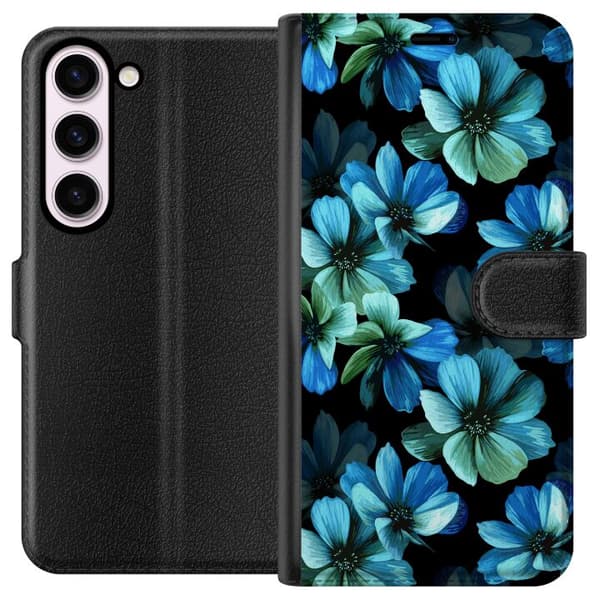 Kompatibel Tegnebogsetui til Samsung Galaxy S23 Blomster