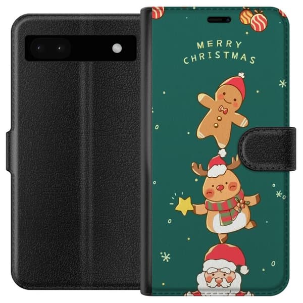 Kompatibelt Plånboksfodral till Google Pixel 6a God Jul - Mönster