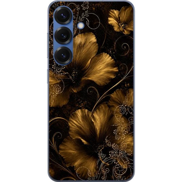 Kompatibel Mobilcover til Samsung Galaxy S25+ Gylden blomstring