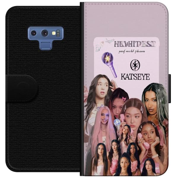 Kompatibel Tegnebogsetui til Samsung Galaxy Note9 KATSEYE rosa collage