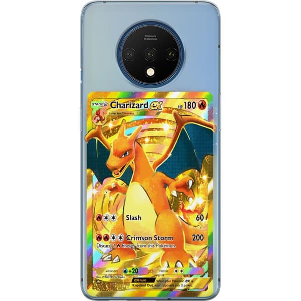 Kompatibelt Mobildeksel til OnePlus 7T Premiummotiv med Charizard EX