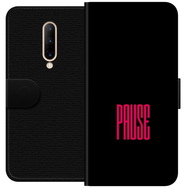 Yhteensopiva Lompakkokotelo OnePlus 7 Pro Pause text