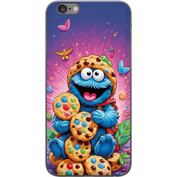 Kompatibelt Mobildeksel til Apple iPhone 6s Plus Søtt Cookie Monster motiv med kjeks