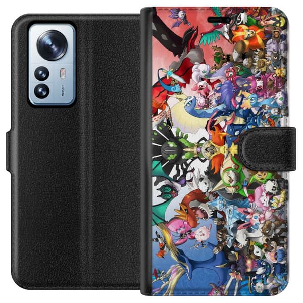 Kompatibelt Plånboksfodral till Xiaomi 12 Pro Pokemon