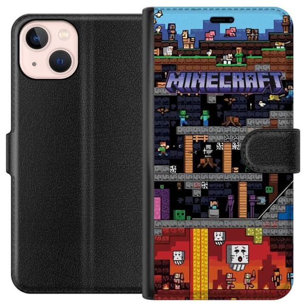 Kompatibelt Plånboksfodral till Apple iPhone 13 mini Minecraft