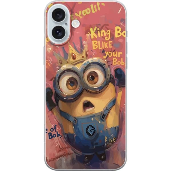 Kompatibelt Mobildeksel til Apple iPhone 16 Plus Minion Med Krona