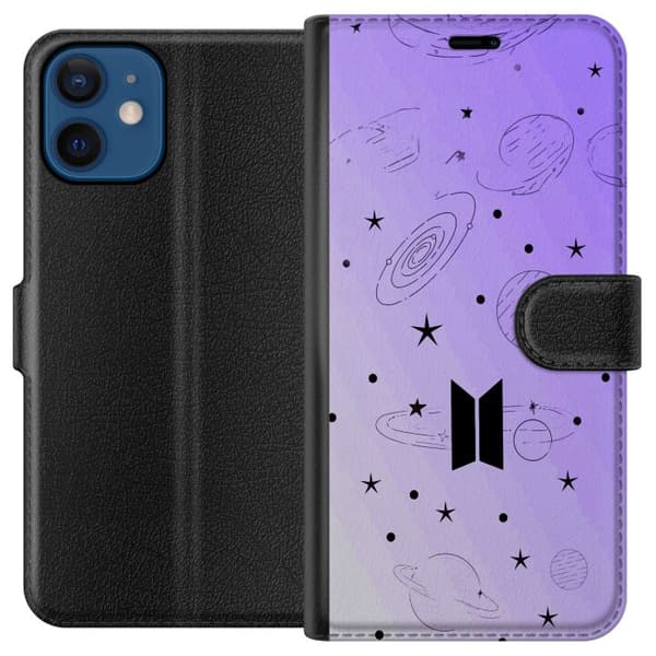Kompatibelt Lommeboketui til Apple iPhone 12 Minimalistisk K-pop og verdensromstema
