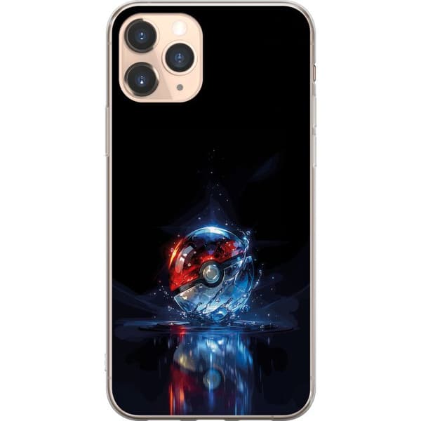 Kompatibelt Mobildeksel til Apple iPhone 11 Pro Pokéball med refleksjon og blå vann effekter