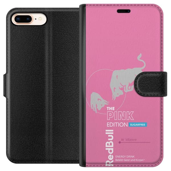 Kompatibel Tegnebogsetui til Apple iPhone 7 Plus Moderne lyserød energidrik design