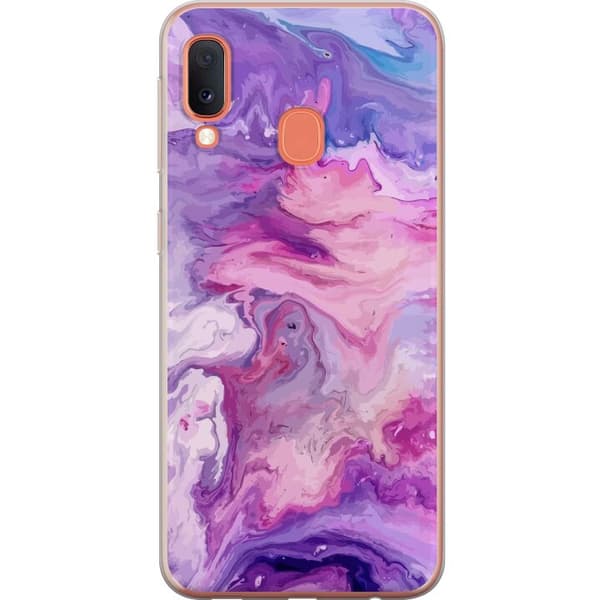 Kompatibelt Mobildeksel til Samsung Galaxy A20e Marmor Lilla