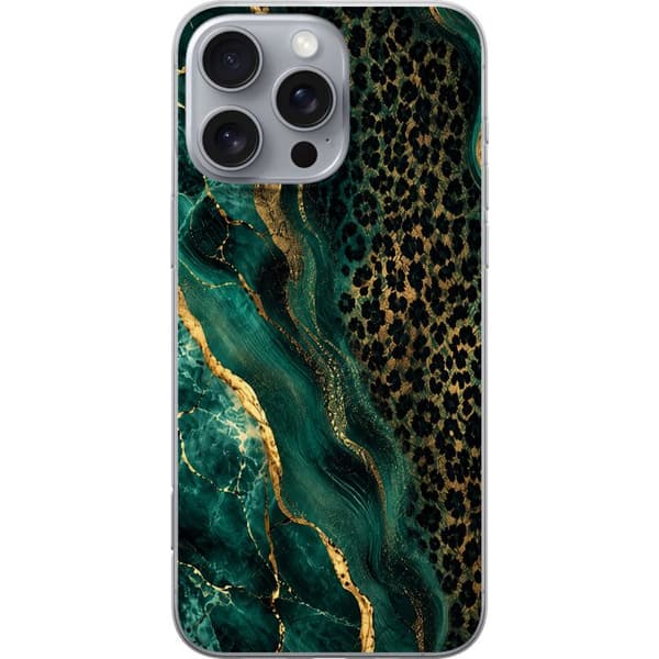 Kompatibelt Mobildeksel til Apple iPhone 16 Pro Max Smaragdleopard