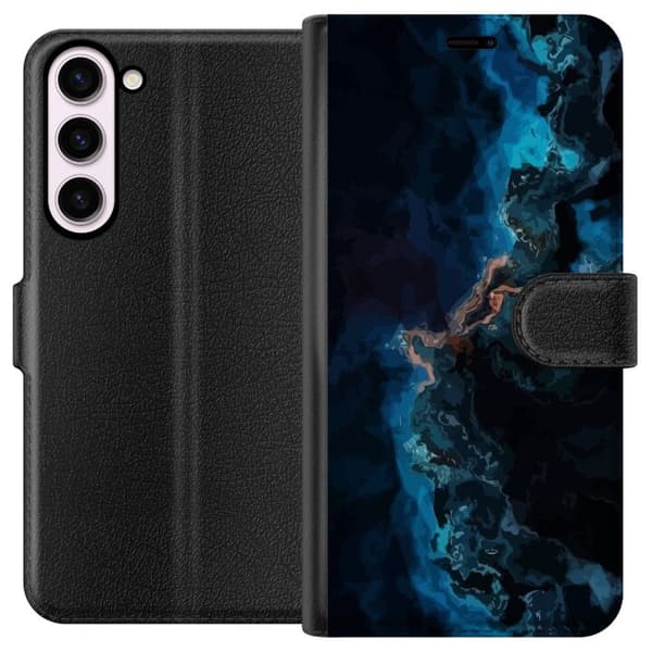 Kompatibel Tegnebogsetui til Samsung Galaxy S23+ Galakse Marmor