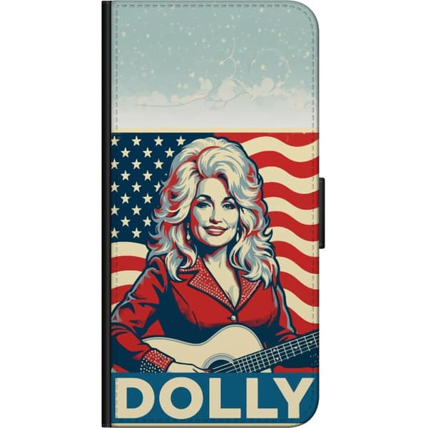 Kompatibel Tegnebogsetui til Nokia 5.4 Dolly Parton med gitarr och USA-flagga