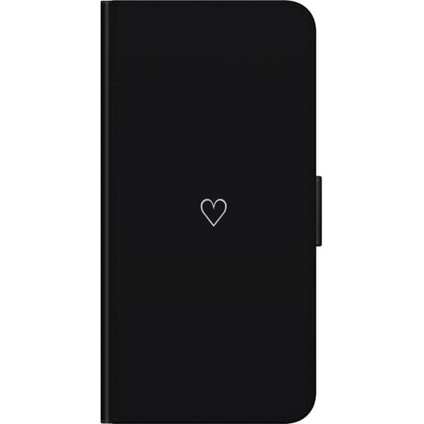Kompatibel Tegnebogsetui til Motorola Moto G9 Play Hjerte Sort