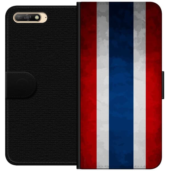 Kompatibelt Lommeboketui til Huawei Y6 (2018) Thai flagg i stilren retrodesign