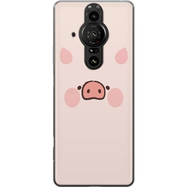 Kompatibelt Mobilskal till Sony Xperia Pro-I Minimalistiskt grisansikte