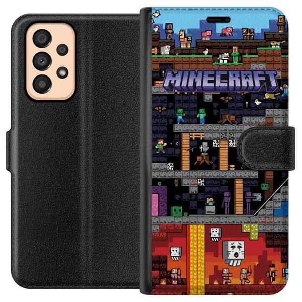 Kompatibel Tegnebogsetui til Samsung Galaxy A33 5G Minecraft
