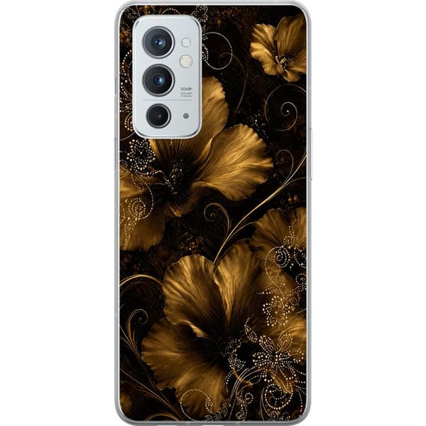 Kompatibelt Mobildeksel til OnePlus 9RT 5G Gyllen blomstring