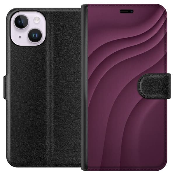 Yhteensopiva Lompakkokotelo Apple iPhone 14 Luumuliike