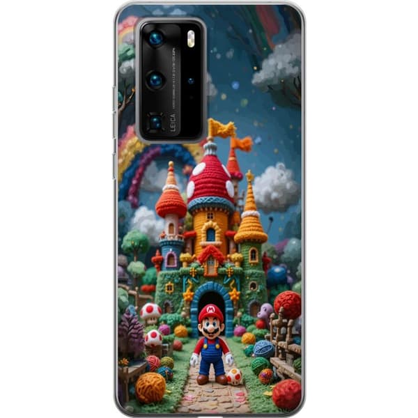 Kompatibelt Mobildeksel til Huawei P40 Pro Super Mario-inspirert eventyrtema