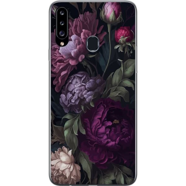 Kompatibelt Mobildeksel til Samsung Galaxy A20s Blomster